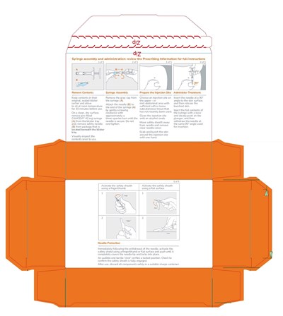 Principal Display Panel -carton Label (back) (Camcevi Inj Carton Label 1 Terumo Needle)