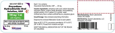 Oxycodone 15 mL Container Label (Oxycodone01)