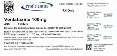 venlafaxine-100.jpg 63187-752-30 - venlafaxine 100
