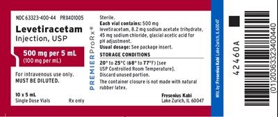 Package Label (PRINCIPAL DISPLAY – Levetiracetam 5 mL Tray Label)