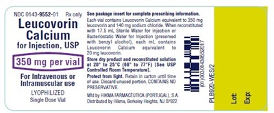 Leucovorin Calcium for Injection 350 mg/vial label - leucovorin calcium for injection 5