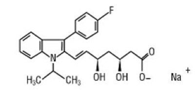 Fluvastatin Sodium Structural Formula (Image 1)