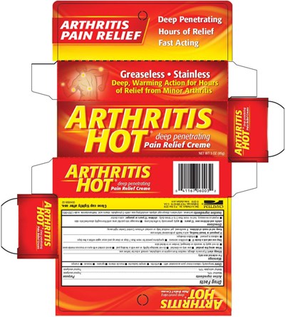 arthritis-hot-01.jpg PRINCIPAL DISPLAY PANELARTHRITIS HOTdeep penetrating Pain Relief CrèmeNET WT 3 OZ (85g) - arthritis hot 01