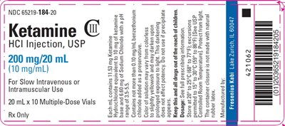 Package Label (PRINCIPAL DISPLAY – Ketamine HCl Injection, USP 20 mL Tray Label)