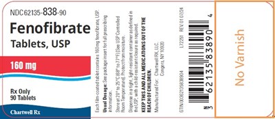 Image Description (Fenofibrate Tabs 160mg Bottle Label)