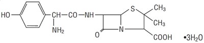 Amoxicillin Chemical Structure (Amoxiclav Str1)