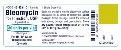 Representative Carton Serialization Image (Bleomycin For Injection Usp 4)