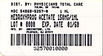 5257.jpg image of 150 mg/1 mL package label - 5257