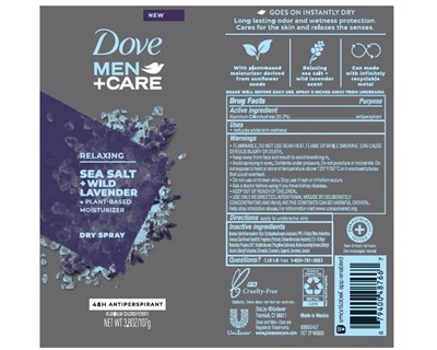 Dove Men Dry Spray Relaxing Ap Ae (Dovemendrysprayseasaltlavenderapae)