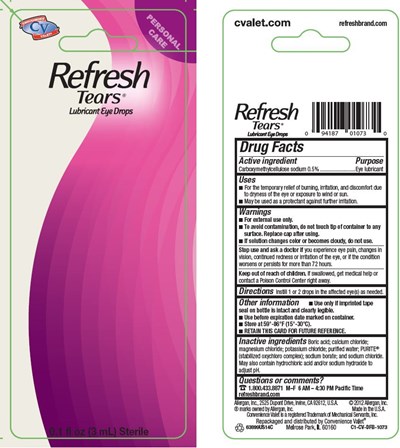 PRINCIPAL DISPLAY PANEL - 3 mL Bottle Label - refresh tears 01