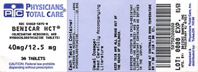 image of 40/12.5 mg package label - 5075