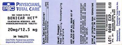 image of 20/12.5 mg package label - 5170