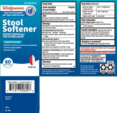 Docusate Sodium 100 mg (Docusate Sodium 2 Tone Softgel Pat 1)