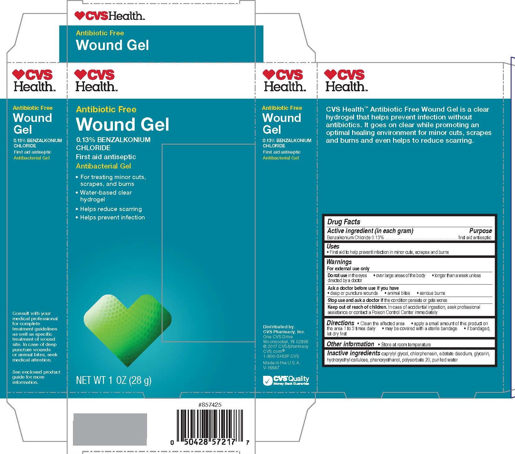NDC 6984265032 Cvs Health Antibiotic Free Wound Benzalkonium Chloride