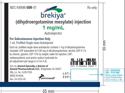 1 (Brekiya   Dihydroergotamine Mesylate Injection 21)