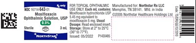 PACKAGE LABEL-PRINCIPAL DISPLAY PANEL 0.5% (3 mL) Cantainer Label - moxifloxacin fig1