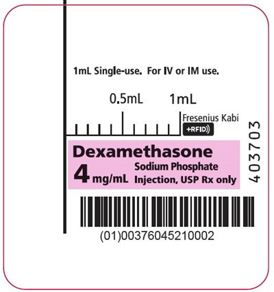 PACKAGE LABEL - PRINCIPAL DISPLAY - Dexamethasone 1 mL Syringe Label - dex19 0000 08