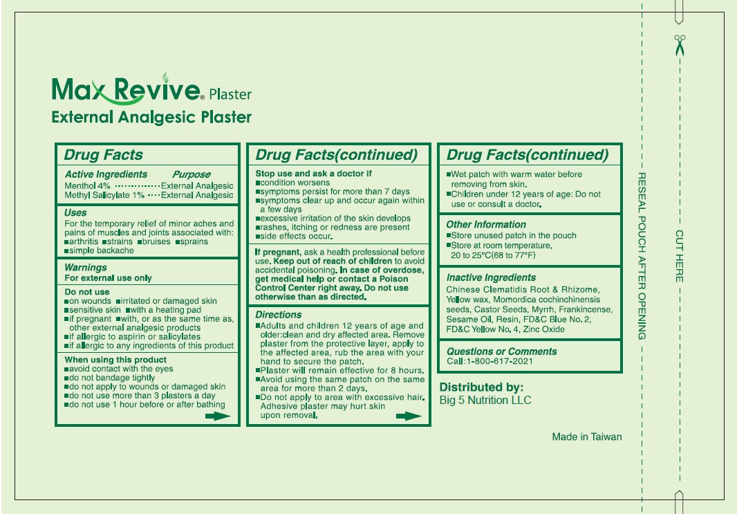Max Revive Vector Max Revive Plaster Patch - Images NDC 82198-0002