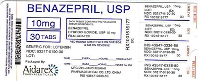 Image Description (Benazepril Usp 2)