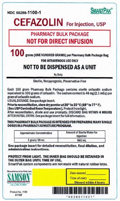 Principal Display Panel – 100 G Inner Bag Label (Cefazolin 100g Inner Bag)