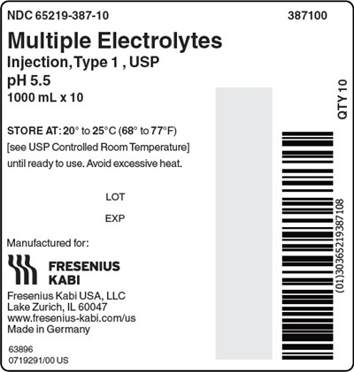 Package Label – Principal Display – Multiple Electrolytes Injection, Type 1, Usp Ph 5.5 1000 mL Shipper Label (Kab01 0002 06)