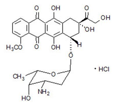 Doxorubicin HCl Structural Formula (Image 01)