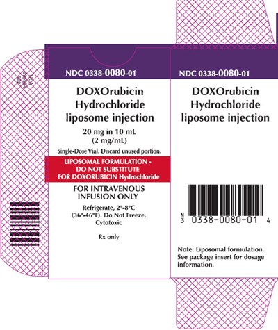 Representative Doxorubicin Carton Label 0338-0080-01 (1 of 4)