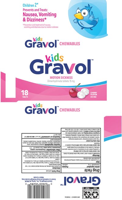 gravol-01.jpg PRINCIPAL DISPLAY PANEL - 15 mg Blister Pack Carton - gravol 01