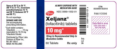 PRINCIPAL DISPLAY PANEL - 5 mg Tablet Bottle Label - xeljanz 25