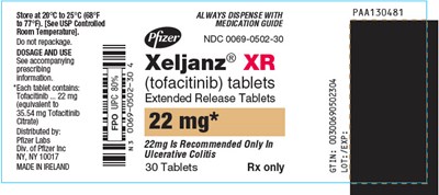 PRINCIPAL DISPLAY PANEL - 11 mg Tablet Bottle Label - xeljanz 26
