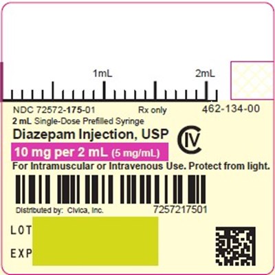 Syringe Label (Diazepam Injection Usp Pfs Civica 4)