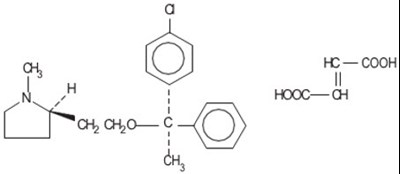 Chemical Structure - clemastine 01