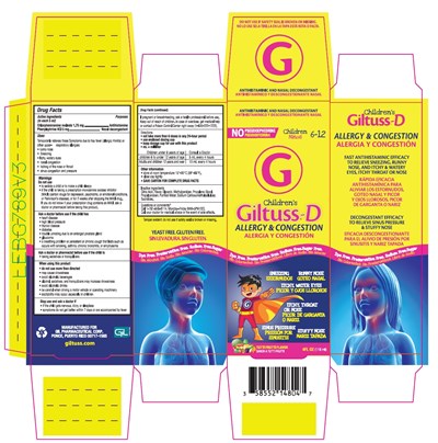 Image Description (Childrens Glituss Allery Congestion Carton Label)