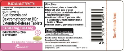 1200mg- 60ct Label (Guaifenesin And Dextromethorphan Hbr Extended Rele 4)