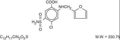 This Is An Image Of The Structural Formula For Furosemide. (Furosemide Tablets 1)