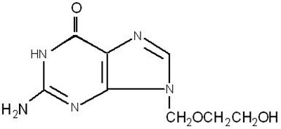 Chemical Structure - acyclovir str