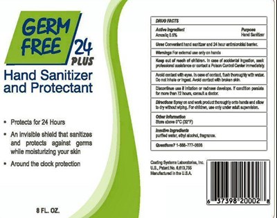 CoatSys GermFree24 Label - CoatSys GermFree24
