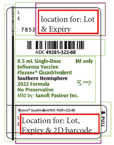 fluzone-01.jpg PRINCIPAL DISPLAY PANEL - 0.5 mL Syringe Label - fluzone 01