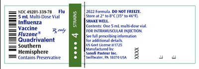 fluzone-03.jpg PRINCIPAL DISPLAY PANEL - 0.25 mL Syringe Label - fluzone 03