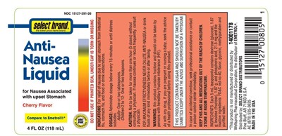 Bottle Label (L011194067 Select Brand Anti Nausea Label)