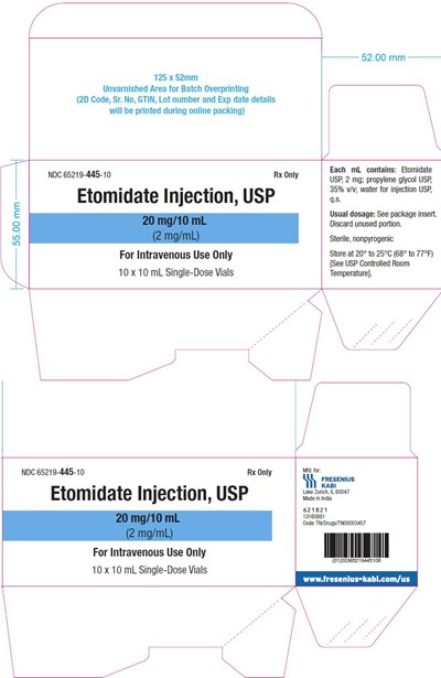 Package Label (PRINCIPAL DISPLAY –Etomidate Injection, USP Single-Dose Carton)