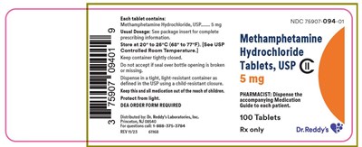 Pdp- 5 mg Tablet Carton Label (Methamphentamine 02)