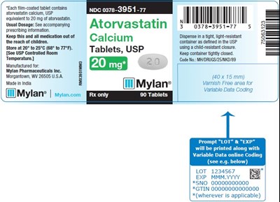 image-03.jpg Atorvastatin Calcium Tablets 20 mg Bottle Label - image 03