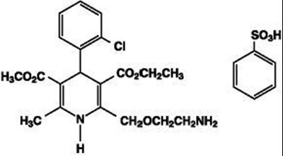 Amlodipine besylate structural formula - exforge 05