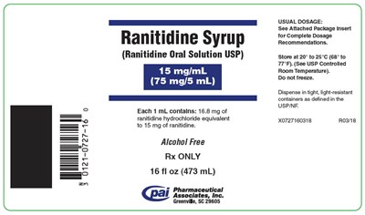 PRINCIPAL DISPLAY PANEL - 473 mL Bottle Label - ranitidine 02