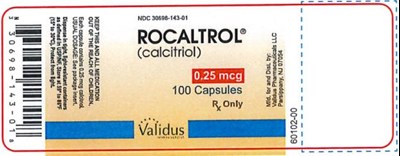 Ndc 30698-143-23rocaltrol®(calcitriol)0.25 Mcg30 Capsulesrx Only (Rocaltrol Capsules 02)