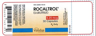 Principal Display Panelndc 30698-144-01rocaltrol®(calcitriol)0.5 Mcg100 Capsulesrx Only (Rocaltrol Capsules 03)