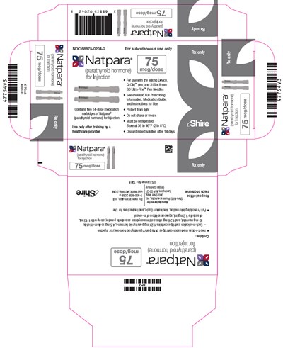 PRINCIPAL DISPLAY PANEL - 75 mcg Cartridge Carton - natpara 47