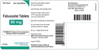 80mg-1000s-cntr (Febuxostat 80mg 1000s Container Label)