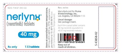 ner00-0019-10.jpg Principal Display Panel - Nerlynx 133 Tablets Bottle Label - ner00 0019 10